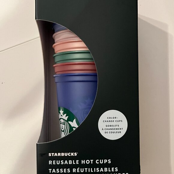 Reusable Color Changing Hot Cups from Starbucks (new in box / set‎ of 6) (w/a/x) - Picture 5 of 16